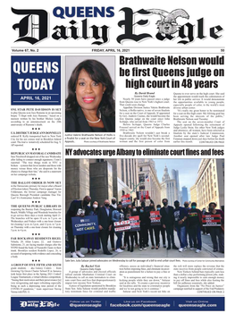 Brathwaite Nelson Would Be First Queens Judge on High Court in 48 Years
