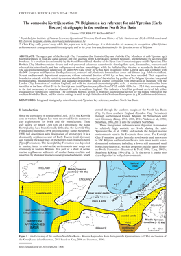 The Composite Kortrijk Section (W Belgium): a Key Reference for Mid-Ypresian (Early Eocene) Stratigraphy in the Southern North S