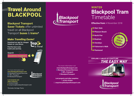Blackpool Tram Timetable BLACKPOOL