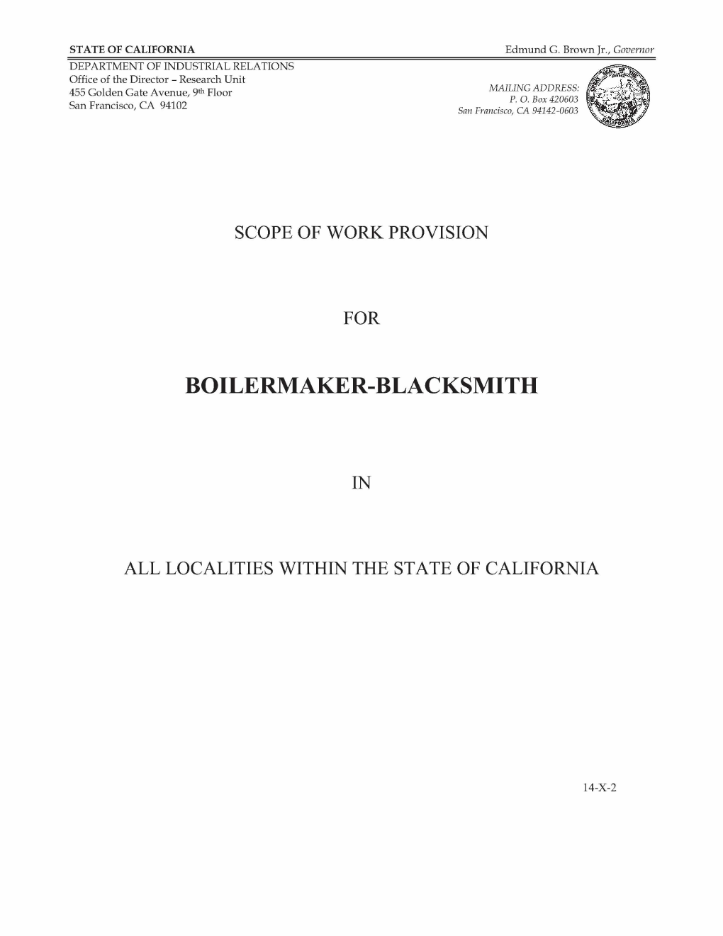 Scope of Work Provision for Boilermaker-Blacksmith In