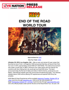 End of the Road World Tour