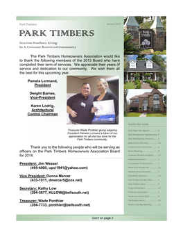 Park Timbers Garden Club