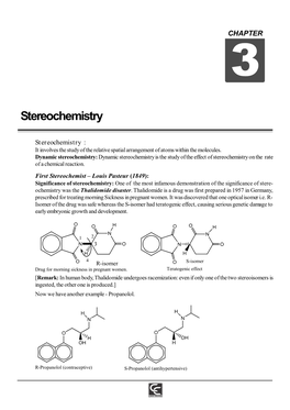 Stereochemistry CHAPTER3