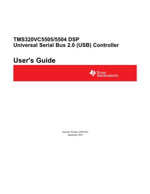 TMS320VC5505/5504 DSP Universal Serial Bus 2.0 (USB) Controller