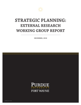 Strategic Planning: External Research Working Group Report