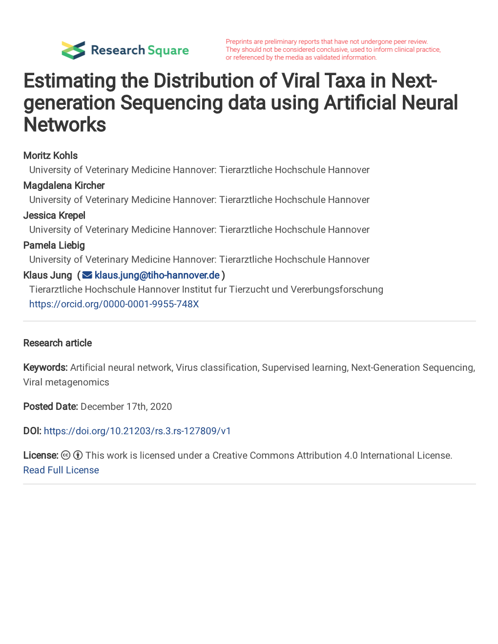 Estimating the Distribution of Viral Taxa in Next-Generation Sequencing Data