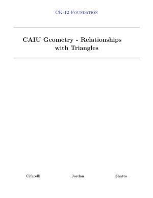 CAIU Geometry - Relationships with Triangles