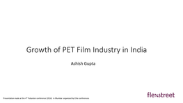 Growth of PET Film Industry in India