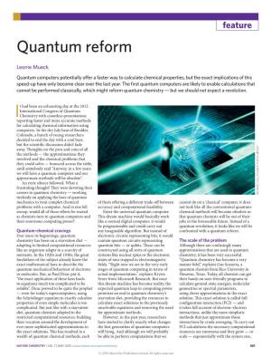 Quantum Reform