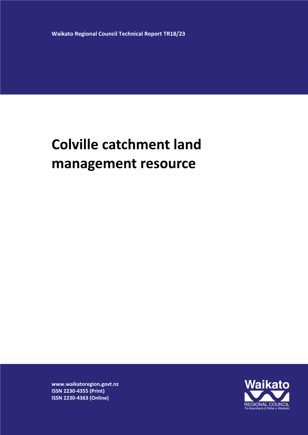 Colville Catchment Land Management Resource