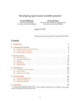 Developing Open Source Scientific Practice