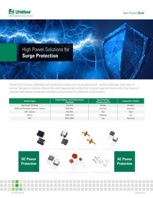 High Power Solutions for Surge Protection