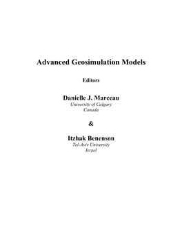 Advanced Geosimulation Models