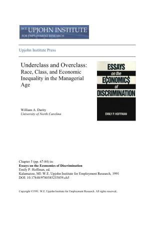 Underclass and Overclass: Race, Class, and Economic Inequality in the Managerial Age