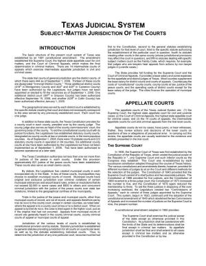 Subject-Matter Jurisdiction of the Courts