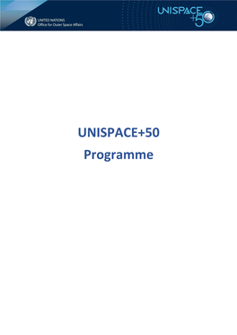 UNISPACE+50 Programme