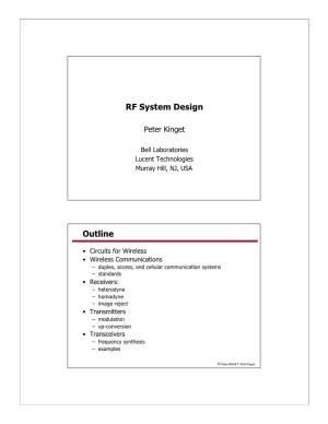 RF System Design Outline