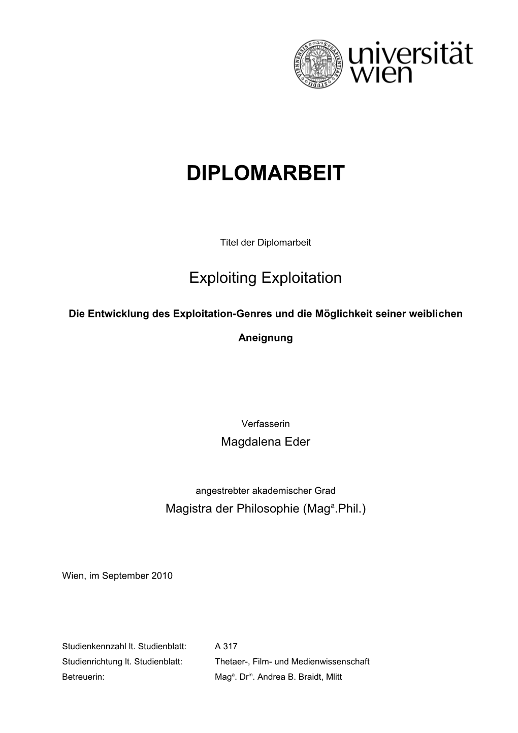 Diplomarbeit