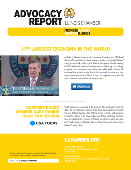 Advocacy Report Illinois Chamber