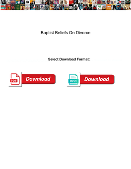 Baptist Beliefs on Divorce