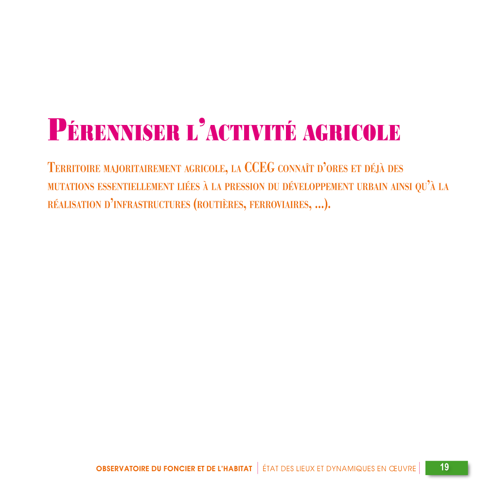 Pérenniser L'activité Agricole