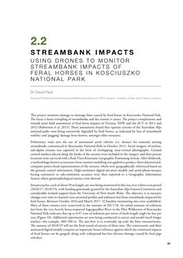 Streambank Impacts Using Drones to Monitor Streambank Impacts of Feral Horses in Kosciuszko National Park