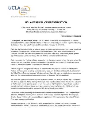 Ucla Festival of Preservation