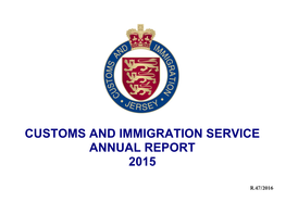 Customs and Immigration Service Annual Report 2015