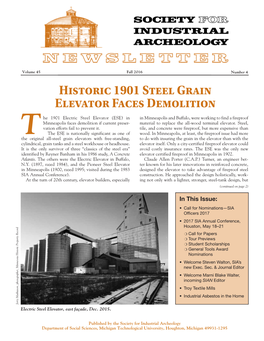 Historic 1901 Steel Grain Elevator Faces Demolition