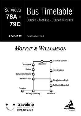 Bus Timetable 78 a - Dundee - Monikie - Dundee Circulars 79 C