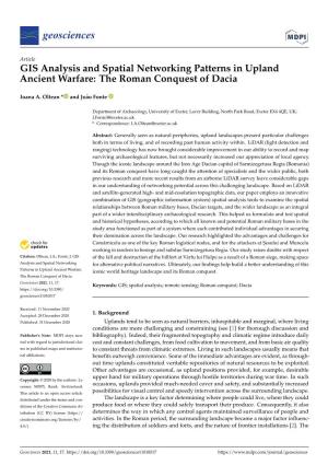 GIS Analysis and Spatial Networking Patterns in Upland Ancient Warfare: the Roman Conquest of Dacia