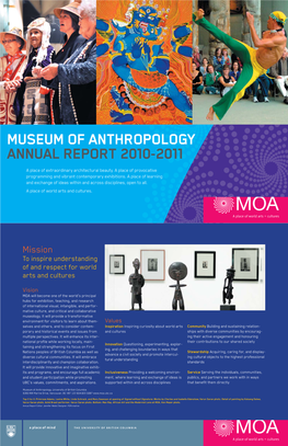 Museum of Anthropology Annual Report 2010-2011