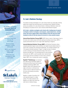 St. Luke's Radiation Oncology Program Guide