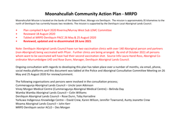 Moonahcullah Community Action Plan - MRPD Moonahcullah Mission Is Located on the Banks of the Edward River, Morago Via Deniliquin