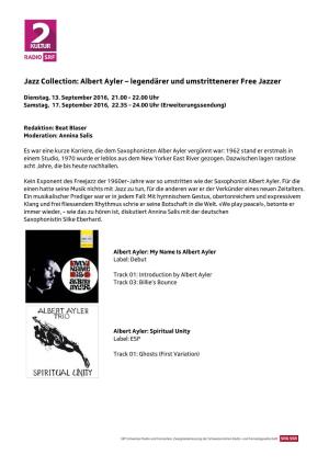Albert Ayler – Legendärer Und Umstrittenerer Free Jazzer