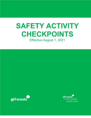 2021 Safety Activity Checkpoints