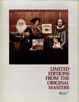 Limited Editions from the Original Masters N Original Master Recording Will Challenge and Improve the Performance of Stereo System!