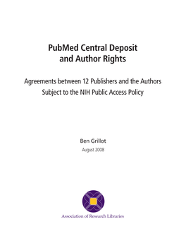 Pubmed Central Deposit and Author Rights