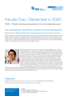 Faculty Club - December 4, 2020 12:00 - 1:30 Pm, Multimedia Presentation (45 Min) with Detailed Discussion