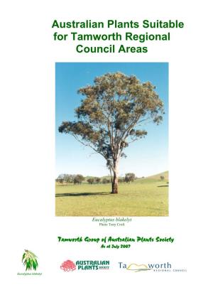 Australian Plants Suitable for Tamworth Regional Council Areas