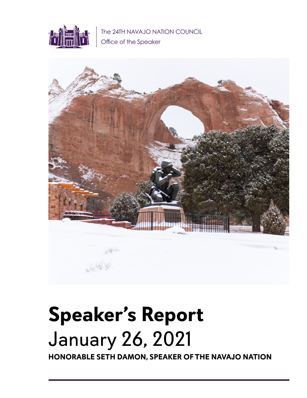 Speaker's Report January 26, 2021