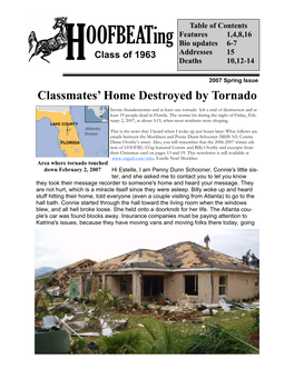2007 Spring Issue Classmates’ Home Destroyed by Tornado