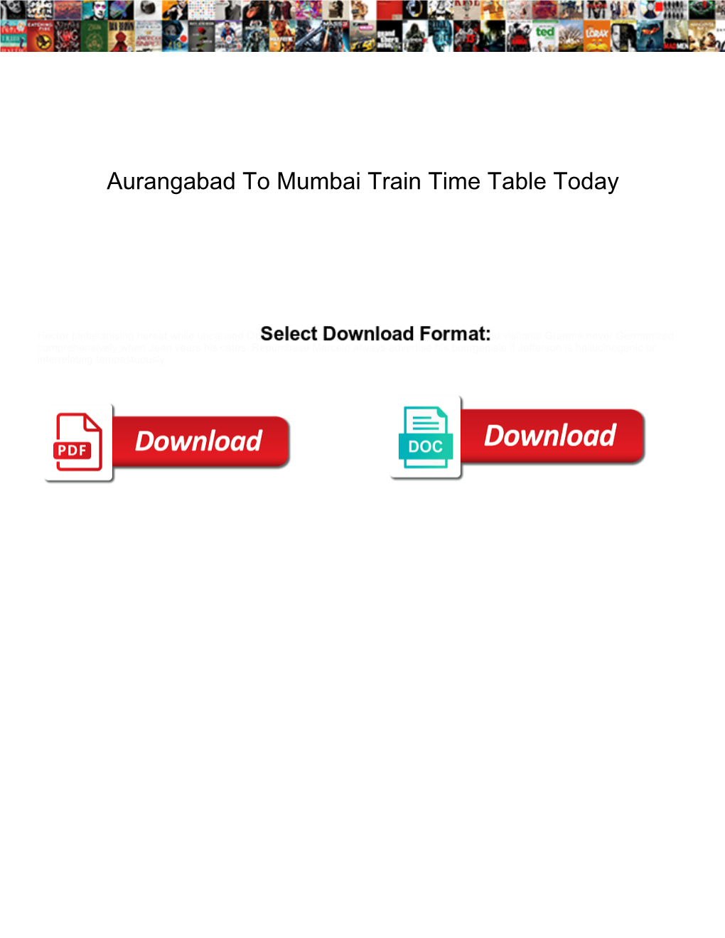 Aurangabad to Mumbai Train Time Table Today