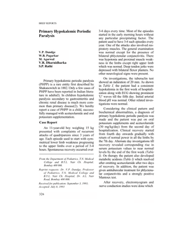 Primary Hypokalemic Periodic Paralysis Showed an Induration of 20 Mm