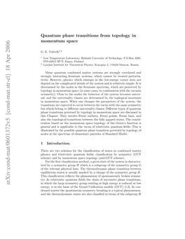 Arxiv:Cond-Mat/0601372V5 [Cond-Mat.Str-El] 18 Apr 2006 .E Volovik E