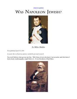 Was Napoleon Jewish?