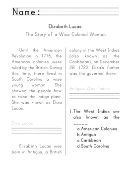Elizabeth Lucas: the Story of a Wise Colonial Woman