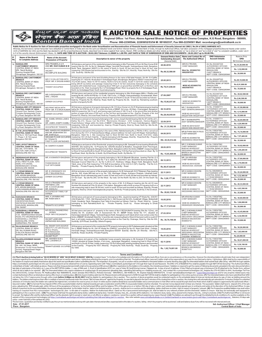 Auction Notice