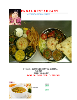 Bengal Restaurant Authentic Bengali Cuisine