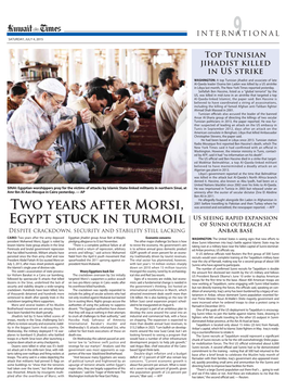 Two Years After Morsi, Egypt Stuck in Turmoil